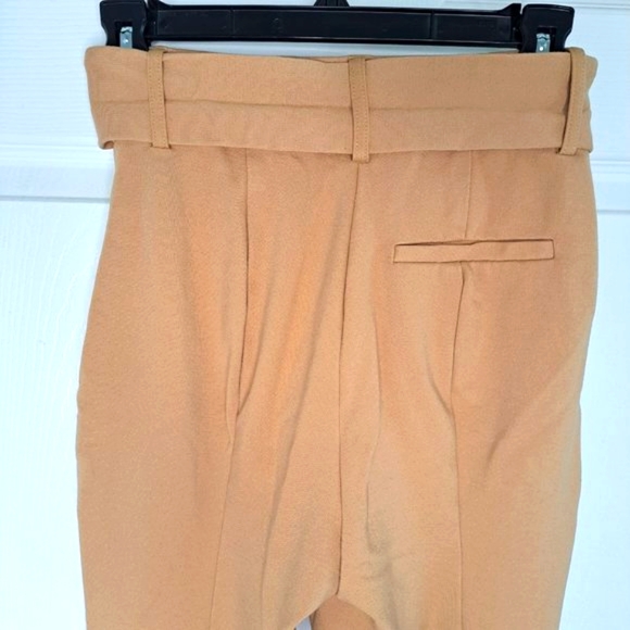 Drew Cropped Soft Belted Khaki Camel Center Seam Crops Size 2 - Picture 5 of 11